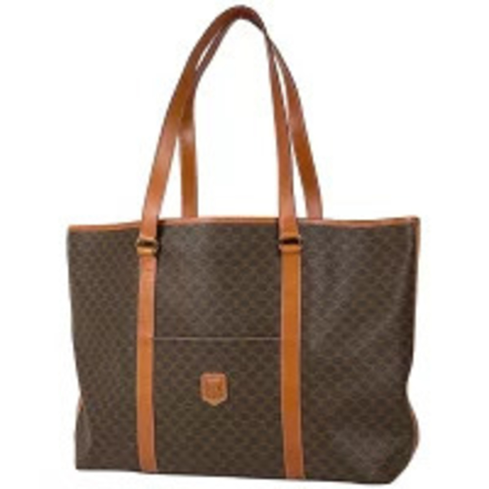 Celine tote Macadam brown shoulder canvas bag - Picture 2 of 5